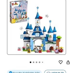 LEGO DUPLO Disney Castle Set - Blue, White, and Red